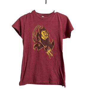 Arizona State Sun Devils Shirt Womens Medium Red NCAA Football Tee New Agenda